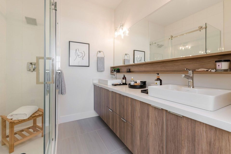 Bathroom in the Isola Townhouse Development in Surrey BC sold by Vantage West Project Sales
