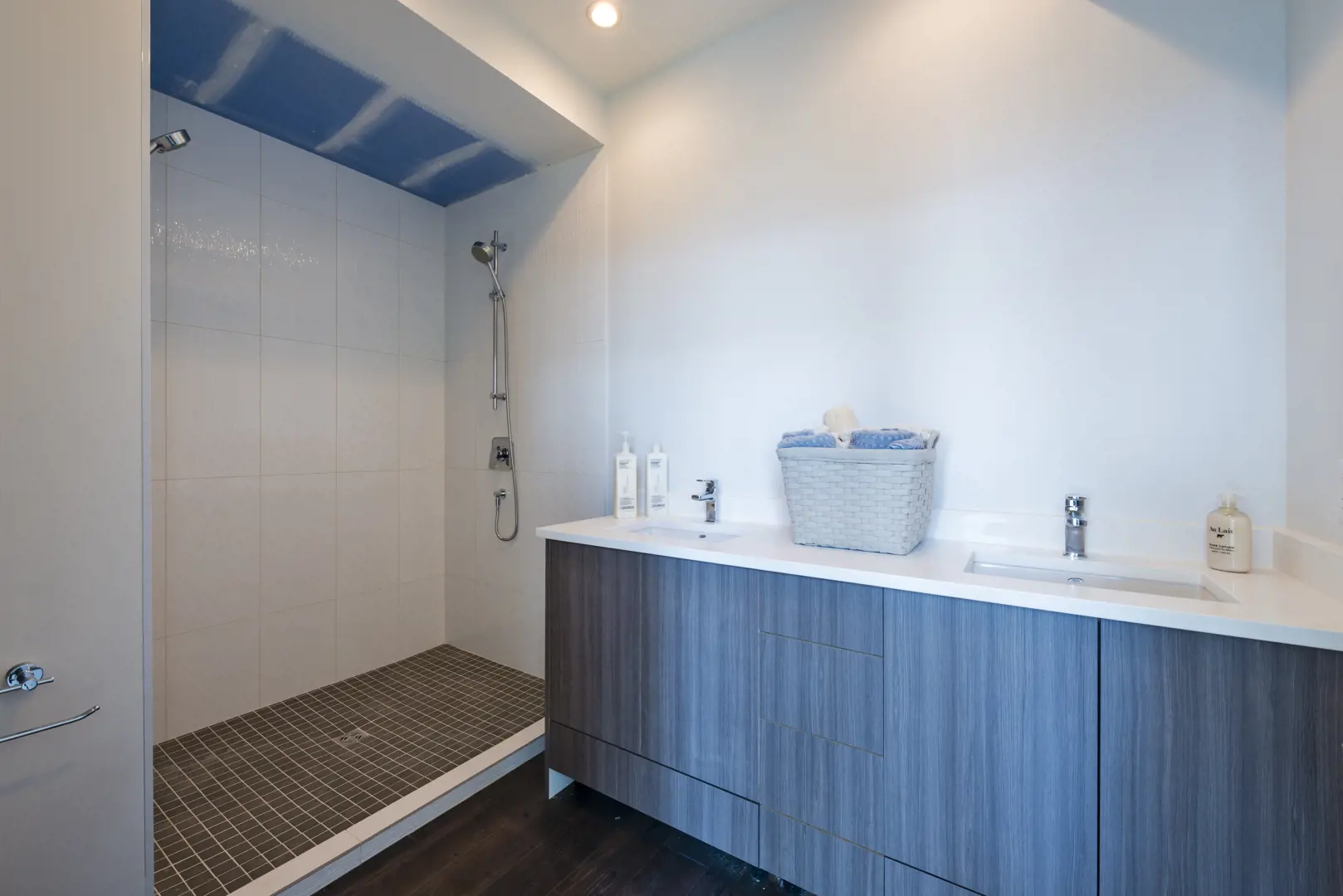The Lakeview Terrace bathroom, a real estate development in Kelowna sold by Vantage West Project Sales.