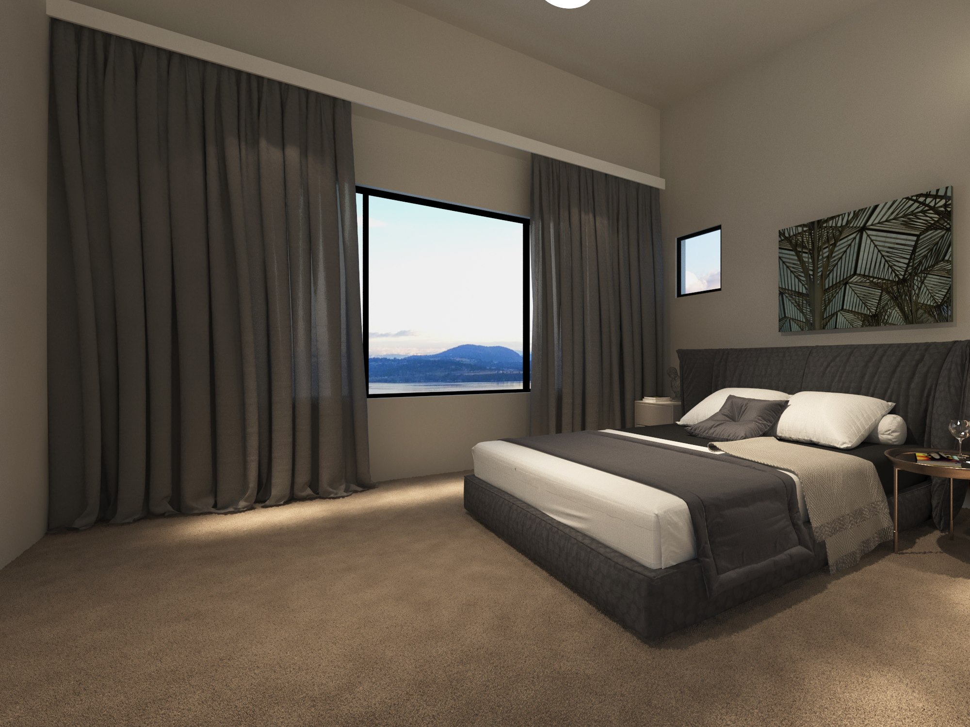 The Vista Villas Bedroom Rendering real estate development sold by Vantage West Project Sales.